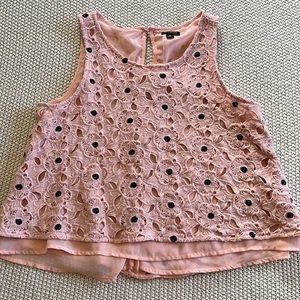 Pink Crochet Tank